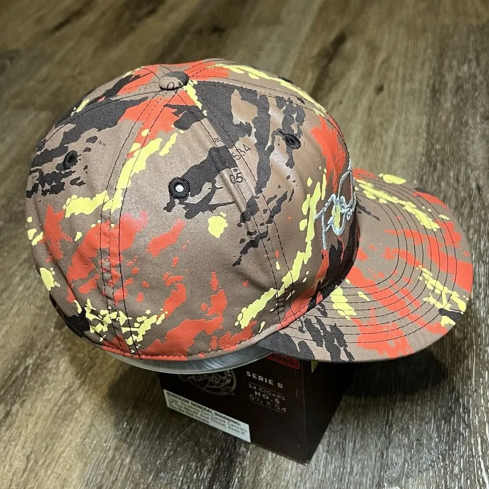 Rocawear Hat Camo Brown Adult Fitted Size 7‎ 1/2 Vintage Y2K Skate Hip Hop Cyber